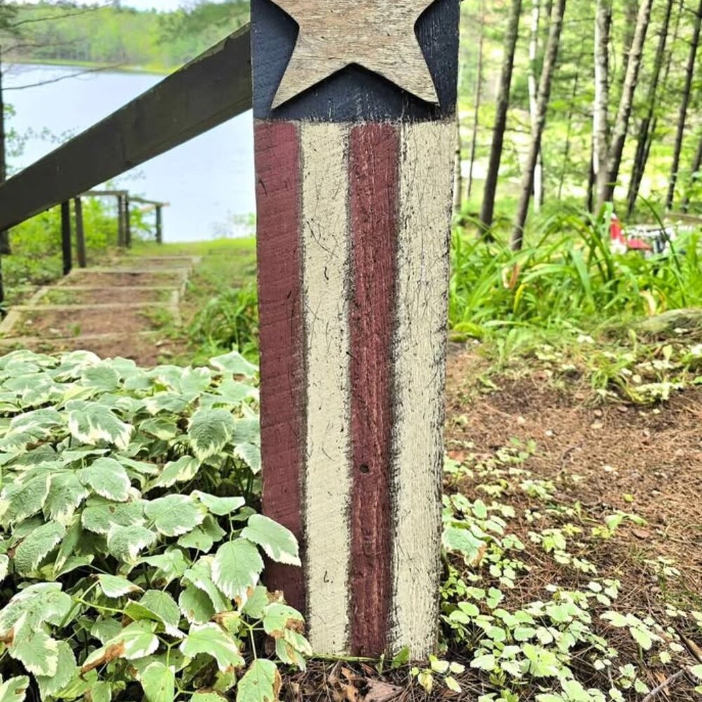 Primitive Americana United States America Wood Flag 4th of July Patriotic Decor - Picture 3 of 9